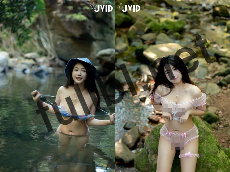 JVID 肉包 - 溪边全释放[101P/100M]